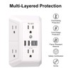 Outlet Extender Surge Protector - NUOZHI 6 Outlet Splitter with