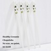 10 Pairs Ceramic Chopsticks With Avocado Pattern, 9.72 inch High-grade