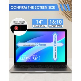 Nsyee Magnetic Privacy Filter Privacy Film for 14 Inch Laptop, Privacy Film, Laptop Privacy Screen, Removable Anti Blue Light Privacy Filter, Anti-Glare Protection, 14 Inch 16:10 (301 x 188 mm)