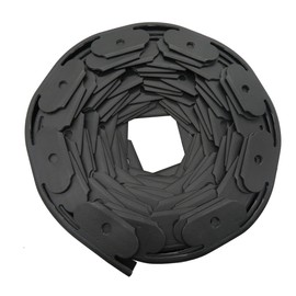 Garden Edging Border,Landscape Edging Border,Lawn Edging Border,Garden Border,Flower Bed Edging Borders,Rubberific Landscape Edging,Plastic Edging for Landscaping (black-33feet-3.7inch Tall Wall)