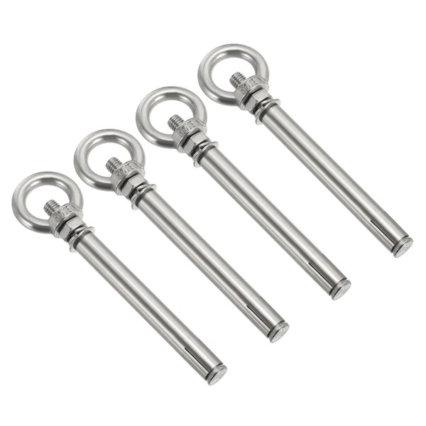 PATIKIL Expansion Eye Bolt M8x120mm, 4 Pack 304 Stainless Steel