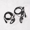 ECSiNG 2PCS G-Shape Walkie Talkie Earpiece with PTT Mic Microphone