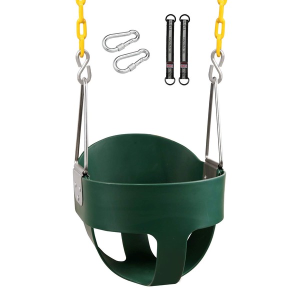 RedSwing High Back Full Bucket Toddle Swing with Pinch-Free Coated Chains, Heavy Duty Kids Swing Seat for Outside, Playground, Backyard, Swing Set Accessories