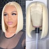 10 Zoll 613 Blonde Short Bob Wig Echthaar, gerade Lace