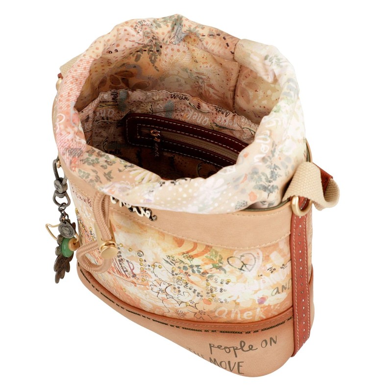 Anekke Peace & Love Flower Crossbody Bag Multicolor