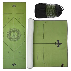 Yuilgdo Yoga Towels, Non Slip Hot Yoga Mat Towel with Grip Dots,Super-Absorbent Soft Microfiber Yoga Blanket for Pilates, Fitness and Workout 72inch x 24inch