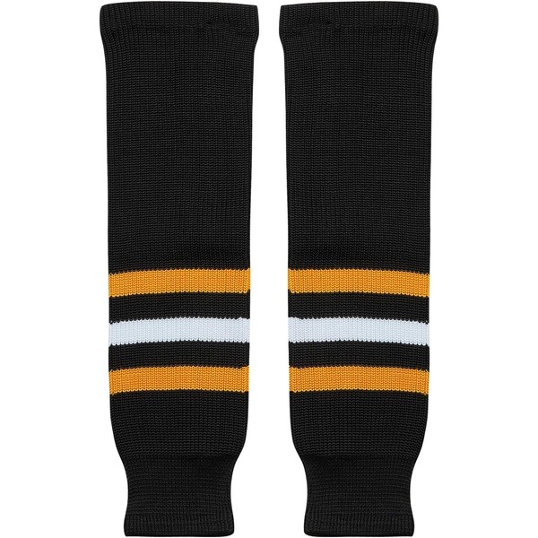 Men's Multiple Colors Knit Senior Hockey Socks (Black Socks with