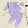 NZNDSHD Auntie Baby Clothes Girl Fall Winter Ribbed Knit Outfit
