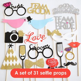 1 Set Photo Frame Props, 1 Set of Flags, Photo Booth Props, Garden Decoration Props, Party Decoration Accessories