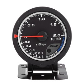 Charge Pressure Indicator with Holder, Boost Gauge, Charge Pressure Indicator, Turbo Charge Pressure Display, Universal 60 mm DC 12 V LED Turbo Charge Pressure Indicator Black Shell for Car Racing Car