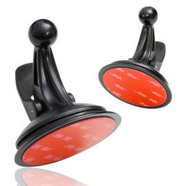 Ramtech Suction Cup 17mm Ball Head Windshield Dashboard Mount Sticky Adhesive Disk for Garmin Drive 60 60LMT 61 LM 61 LM 61 LMT-S GPS Navigator Replacement Kit - SCDSK