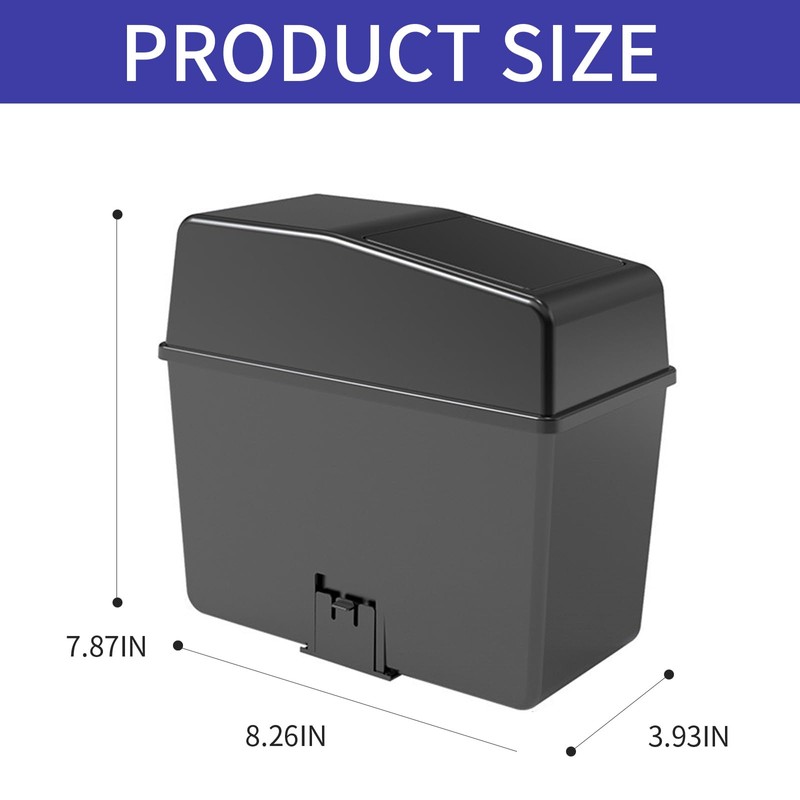 Jitrendo 1 Pcs Black Car Trash Can, Car Trash Bin