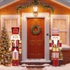 2Pcs Christmas Nutcracker Yard Signs Christmas Outdoor Yard Lawn Decorations