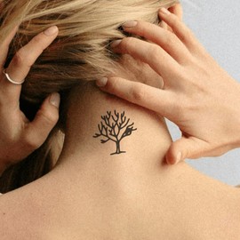 Tree tattoo – Temporalis® | Temporary tattoo, vegan and waterproof – EU-certified cosmetic – Lasts 1 to 2 weeks [ Life tree ]