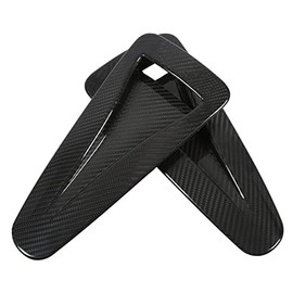 Bonnet Air Intake Trim, Real Carbon Fiber Perfect Fit Hood Vent Cover for Decoration Replacement for R35 GTR 2008-2016