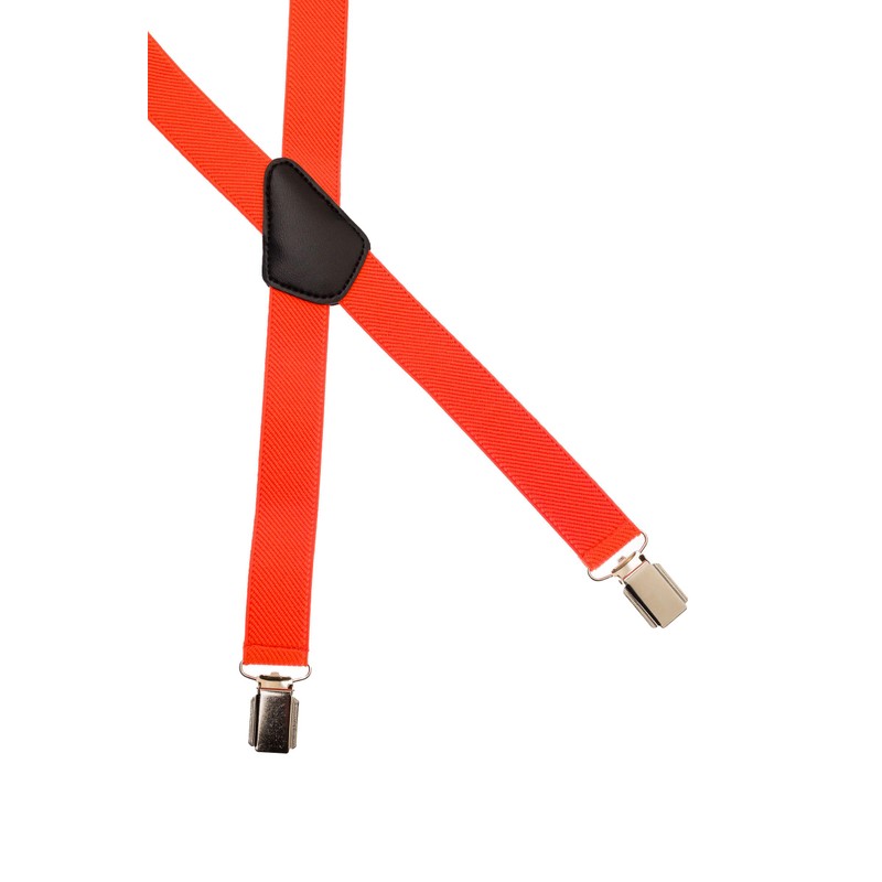 Olata Unisex Adjustable Skinny X-Shape Clip on Braces/Suspenders with Metal