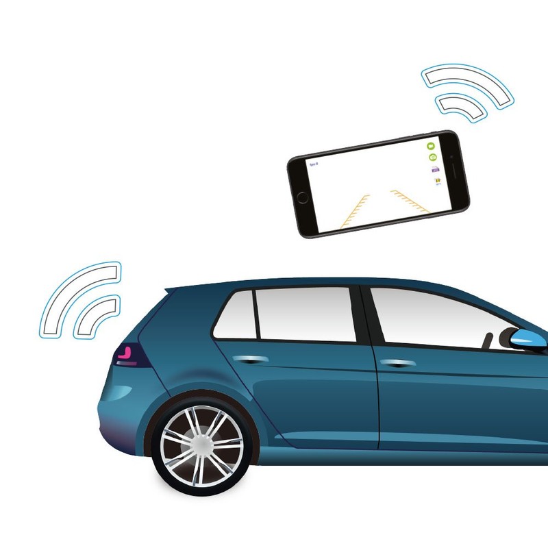 BEEPER H2WIFI Reverse Backup Camera-Wireless-Smartpohne Mobile Application Transmission-Android and iOS