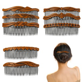 French Hair Comb - 8PCS Hair Slides for Women, French Comb, French Side Combs, Hair Comb Slides for Women, Hair Comb Slides for Women, Retro Plastic French Hair Slides for Bridal Weddings Party