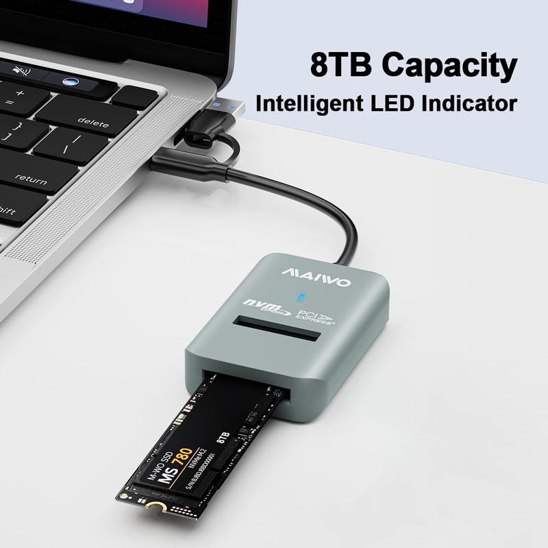 MAIWO M.2 NVMe to USB Adapter, USB C PCIe NVMe