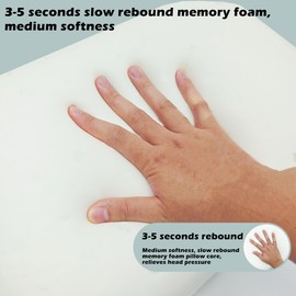 Orynvaux Memory Foam Camping Pillow - Lightweight & Portable Small Travel Pillow for Airplane & Train Travel, Camping, Backpacking, Removable Washable Cover, Easy to Clean, Includes Storage Bag