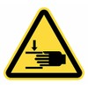 5 x 15cm Yellow Triangular Sign Warning Warning Hand Stickers