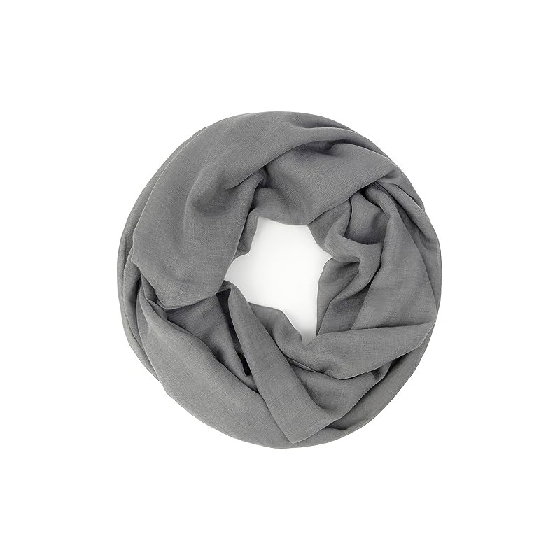 Gloop 01122-01123-P Women's Elegant Plain Loop Scarf, Tube Scarf, Plain