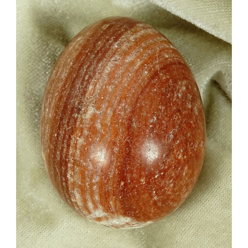 Harmonize Natural Peach Jasper Stone Carved Egg Reiki Healing Crystal