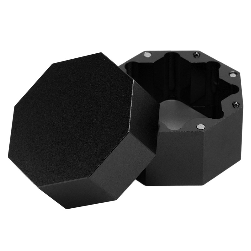 Cue Chalk Box Holder Aluminium Alloy Octagonal Universal Billiard Chalk