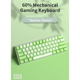 Diyeeni 61 Keys Mechanical Keyboard, 60% Cordless Mechanical Keyboard BT/2.4G & USB C, Hot Swappable, Compact Blue Switch Keyboard with RGB Backlight for Win 2000 ME for Win 7