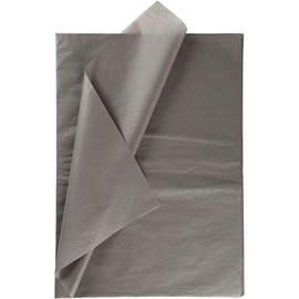 Creativ Company - Carta velina, 50 x 70 cm, 14 g, colore grigio, 25 fogli