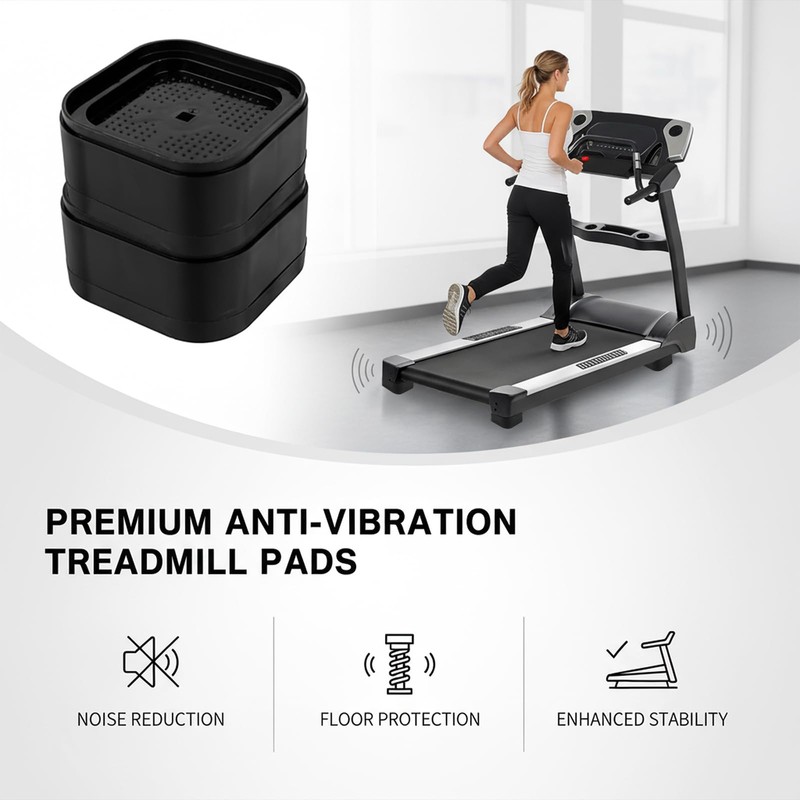 Tuieert Treadmill Incline Riser Blocks 4Pcs, Stackable Non-Slip Walking Ramp