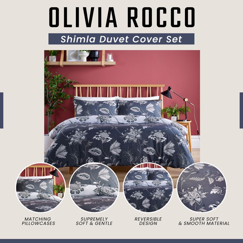 Olivia Rocco Shimla Duvet Cover Set Easy Care Quilt Covers