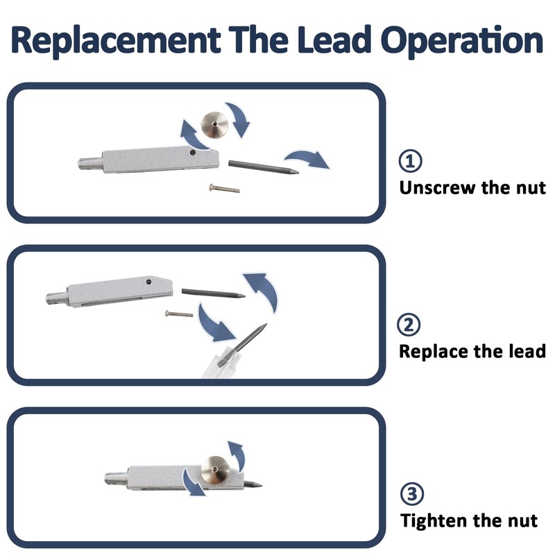 CIOUYAOS Compass with Pen Holder, 7-Piece Drawing Tool Set, Scribing