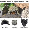 BNOSDM Reptile Hideout Rock,Tortoise Hide Cave,Resin Rock,Lizards Hideaway,Turtle Basking Platform,Reptiles