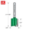Trend CraftPro Straight Two Flute Router Cutter Bit, 1/4 Inch