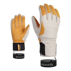 Ziener Womens Kale Ski Gloves Winter Sports Waterproof Extra Warm Wool Silver Beige 7