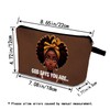 YULUENZE African American Lady Makeup Bag Cute Small Organizer Bag
