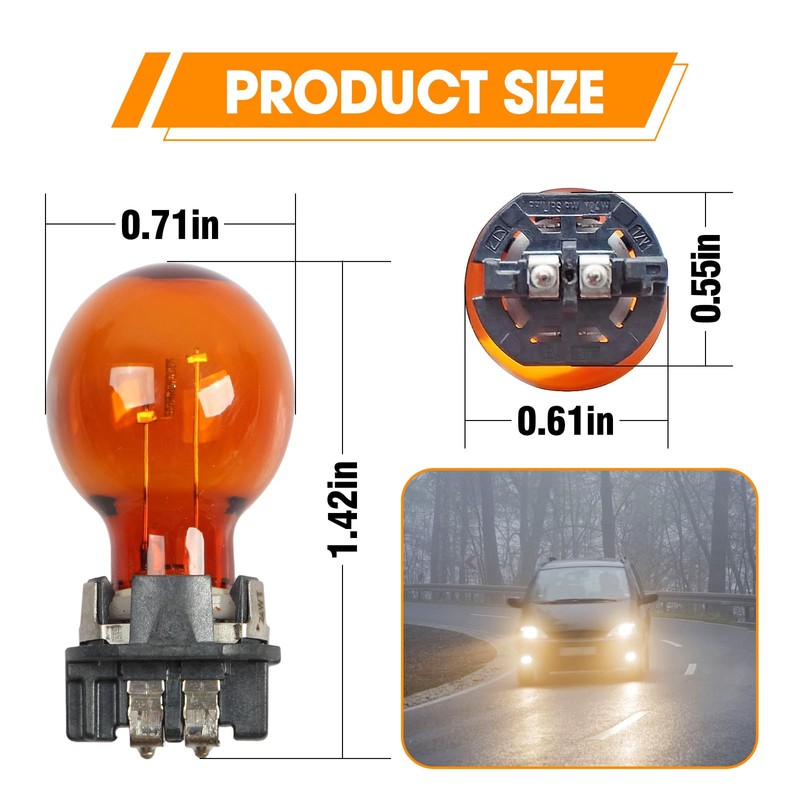 Cahuczlhoz 2 Pack PWY24W 12174NA Bulb Turn Signal Light 24W