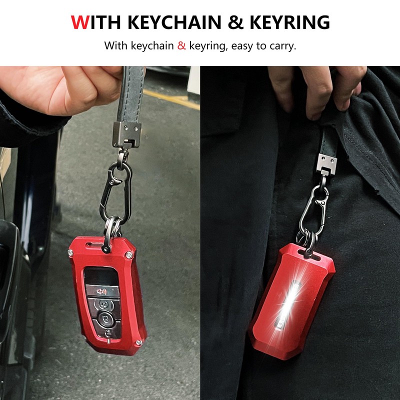 RERPRO Fit for Ford Key Fob Cover Keychain Compatible with