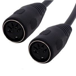 Seadream 5Pin DIN to 5Pin DIN Extension Cable;MIDI 5Pin Din Female to MIDI 5 Pin Din Female Extension Cable (6inch)