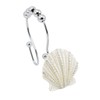 BEAVO Seashell Shower Curtain Hooks,12 Pcs Double Roller Glide Rust-Resistant