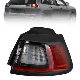 QKVCX Tail Lights Assembly Compatible with 2019 2020 2021 2022 2023 J-e-ep Cherokee Tail Light Rear Side Brake Outside LED Tail Lamp,Right Passenger Side OE# CH2805119 68275958AF