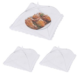 Fliegenschirm,Fliegenhaube Lebensmittel,Mesh-Material Fliegenhaube,Fliegenhaube Obst,Fliegenhaube Faltbar,Abdeckhauben für Obst,Fliegen und Mückenschutz,Für Lebensmittel Grill Partys,32*32cm,3pcs