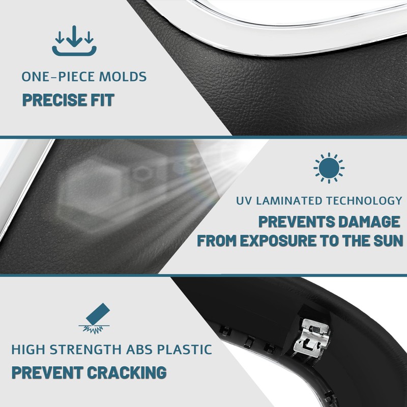 KUAFU Dashboard Trim Compatible with 2013-2016 Buick Encore Plastic Instrument