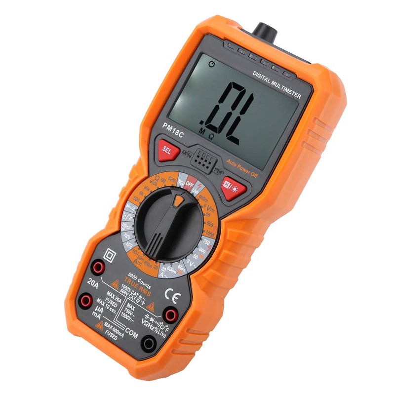 Digital Multimeter PEAKMETER PM18C 6000 Counts Intelligent Temperature Measuring Devices