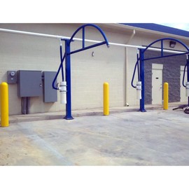 Ideal Shield 1/8" Yellow Bollard Cover 6" (6 5/8" x 60"). Dome Top Bollard Post Sleeve. Installation Tape Included. Safety Bollard Cover