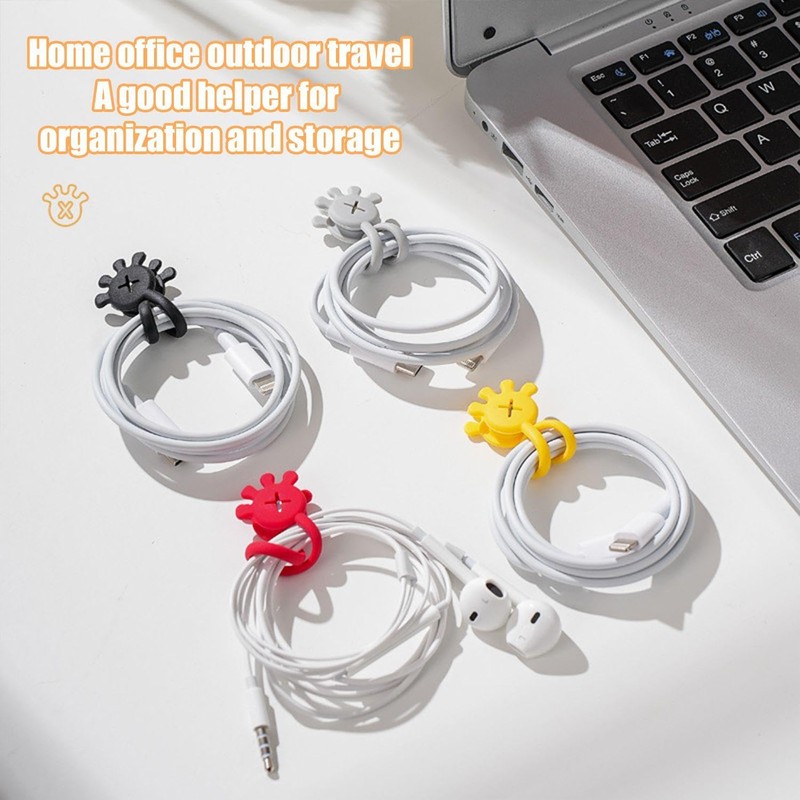 10-Piece Magnetic Cable Organiser, Palm Shaped Cable Organiser, Cable Ties,