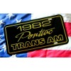 1982 Pontiac Trans Am License plate car tag black &