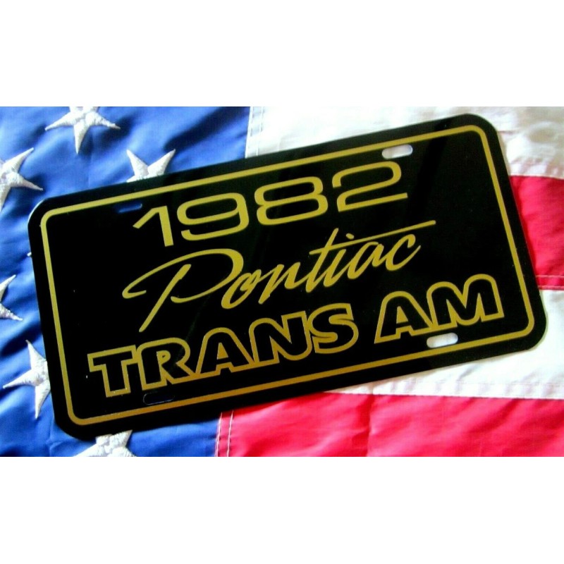 1982 Pontiac Trans Am License plate car tag black &