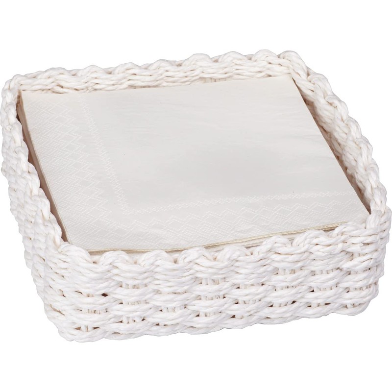 Ideal Home Range NH7990 Woven Basket Napkin Holder Caddy, Paper,